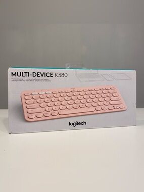 Logitech K380 TKL Wireless Scissor Keyboard for PC Mac, Android, iPad OS - Rose